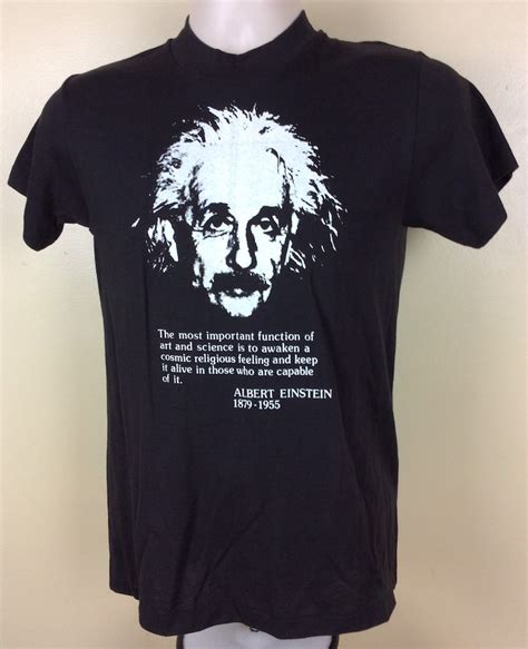 Vtg 80s Albert Einstein Quote T-shirt Black XS/S Science - Etsy