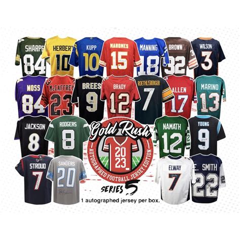 2023 Gold Rush Autographed Football Jersey Series 5 Box | Steel City ...