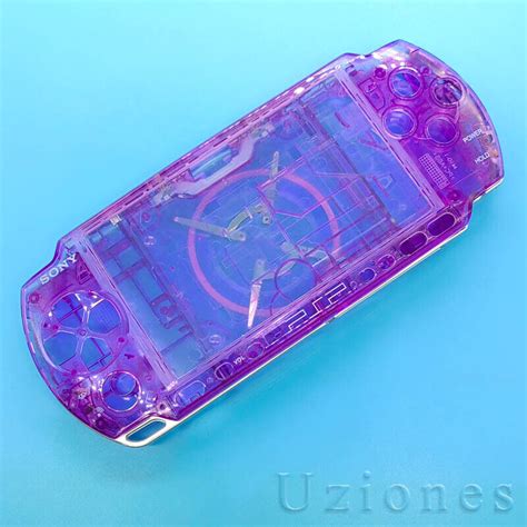 For Sony PSP 3000 PSP3000 Full Housing Shell Case Cover & Buttons Clear ...