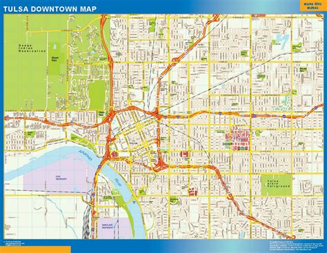 Tulsa downtown Karte | Karten für Österreich und Deutschland