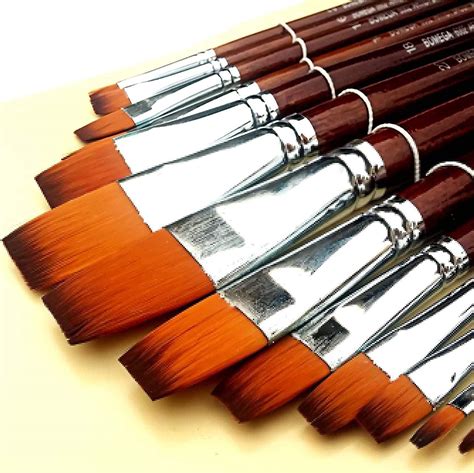 MY COLLECTION - Flat Paint Brushes (Set of 13) Synthetic for Artist Purpose : Amazon.in: Home ...