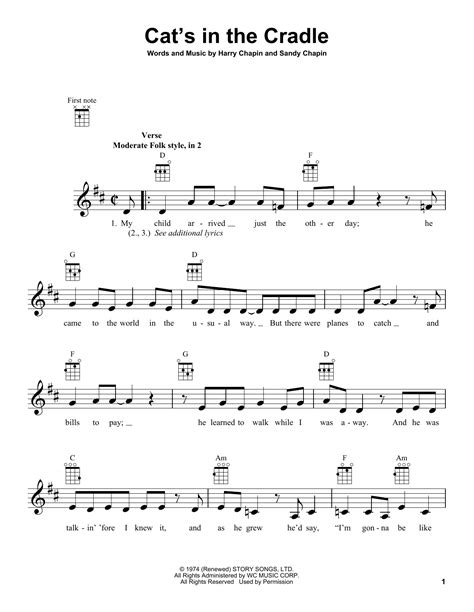 Cat's In The Cradle | Sheet Music Direct