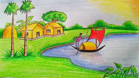 Scenery Drawing For Kids at PaintingValley.com | Explore collection of Scenery Drawing For Kids