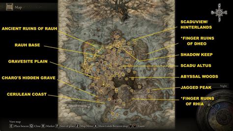 Elden Ring: Shadow Of The Erdtree - Full World Map - GameSpot