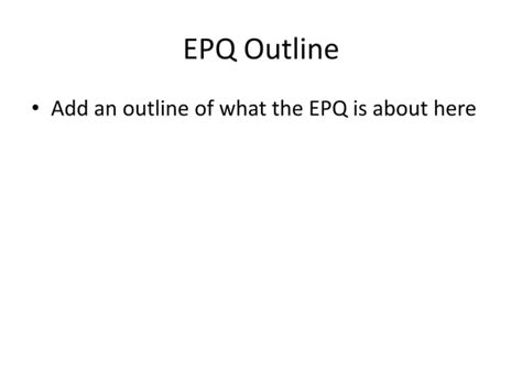 Epq presentation template | PPT