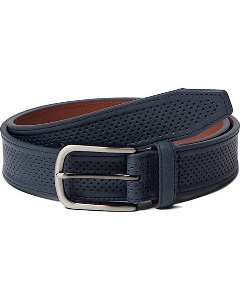 Johnston & Murphy Perfed Leather Belt | Zappos.com