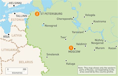 Russia Map With Cities