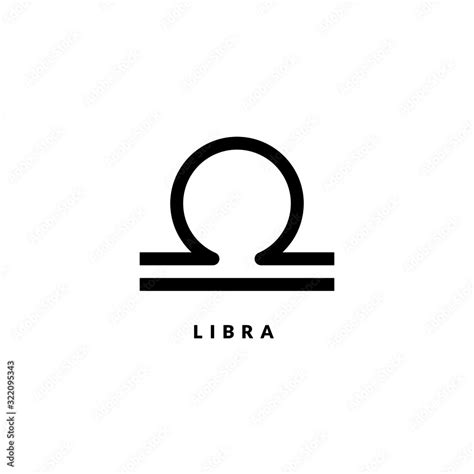 Zodiac libra line sign. Astrology icon isolated on white background ...