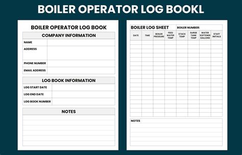 Boiler Operator Log Book Gráfico por Cool Worker · Creative Fabrica