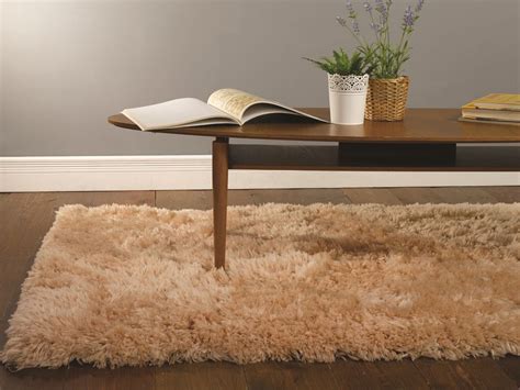 Beige Shaggy Long 8.1cm Very Thick Luxury Shag Pile Rug - 3 Large Room Sizes