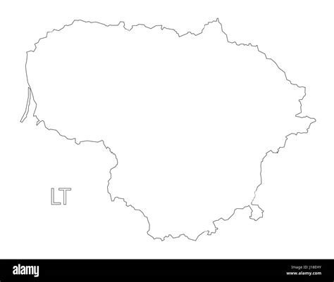 Lithuania outline silhouette map illustration Stock Vector Image & Art ...