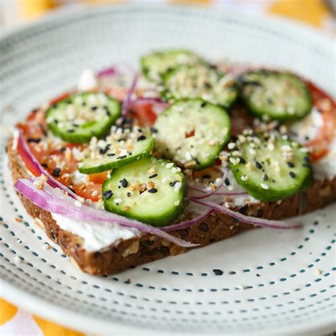 Cream Cheese & Veggie Toast for One - Our Best Bites