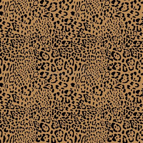 Jaguar Seamless Pattern in Vector, Beautiful Black Spots on a Brown ...