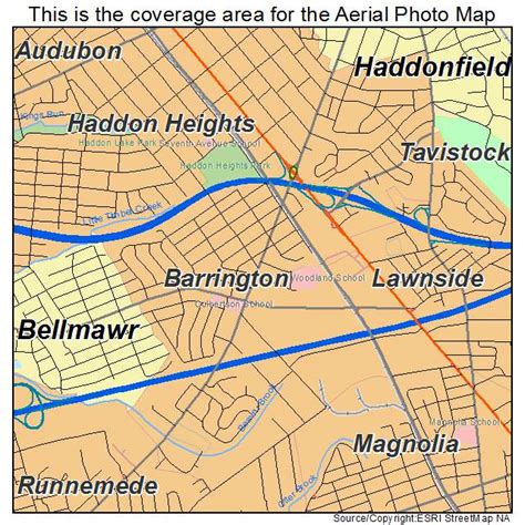 Aerial Photography Map of Barrington, NJ New Jersey