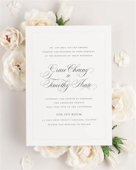 Grace Wedding Invitations: Timeless Elegance for Your Big Day | Shine Wedding Invitations