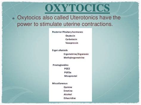 Oxytocics & Tocolytics