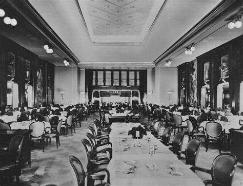 The First Class Speisesaal (Dining Room) of the steamship Europa, consort flagship of the ...