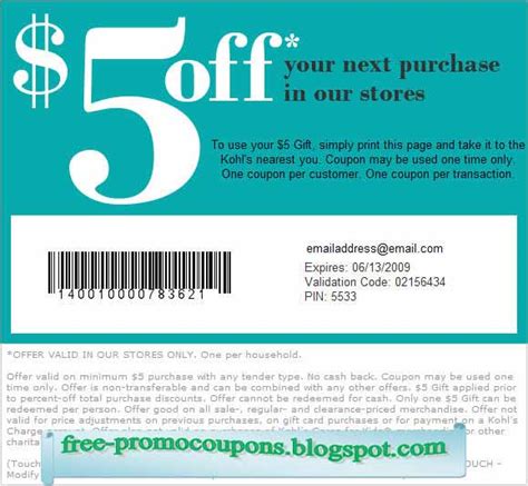 Printable Coupons 2021: Kohls Coupons