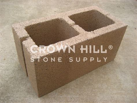 Tan Smooth Face Cinder Block | Crown Hill Stone Supply