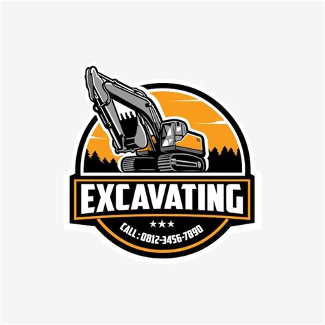 Premium Vector | Excavating company circle emblem logo vector best for ...