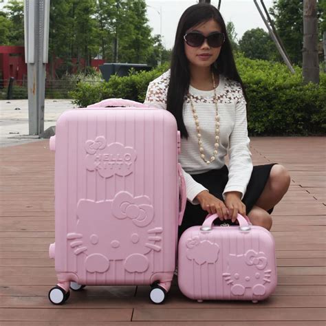 20 "inches Hello Kitty suitcase Sets, universal wheels trolley ...