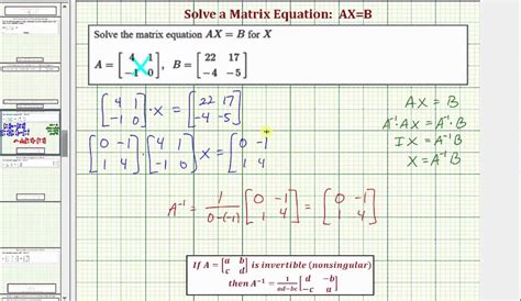 Solution Of Matrix Equation Ax B - Tessshebaylo