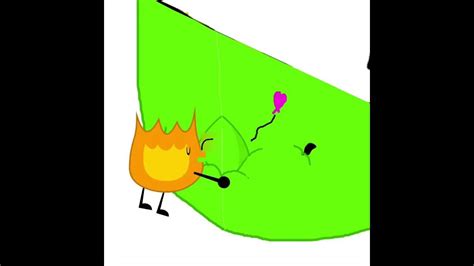 Baby Leafy Inflation Kissing Firey BFDI - YouTube