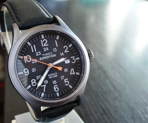 VINTAGE TIMEX EXPEDITION Date Military 24H Indiglo Quartz Men's Large Blk Watch $99.99 - PicClick