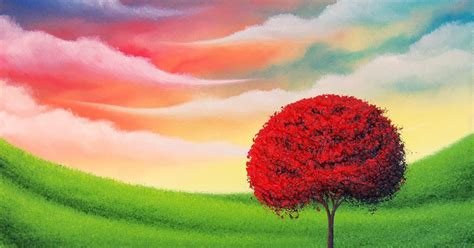 Bing Art by Rachel Bingaman: Colorful Landscape Painting, Nursery Art, 12 x 16, Original Oil ...