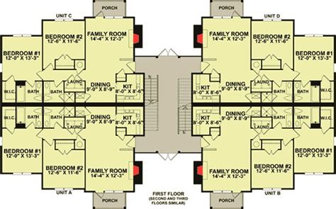 12 Unit Apartment Building Plan - 83120DC | Architectural Designs ...