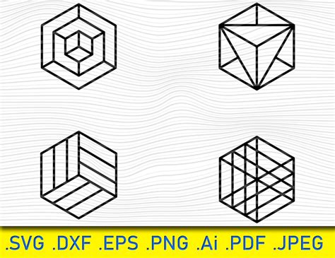 Hexagon Vector Abstract SVG Geometric Hexagon Pattern - Etsy