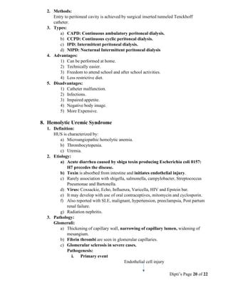 Pediatric lecture notes on nephrology | PDF