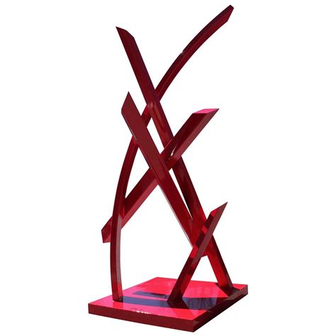 Monumental Large Red Abstract Outdoor Sculpture at 1stdibs