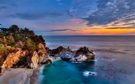 закат, скали, big sur, julia pfeiffer burns state park » Оформление ...