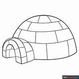 Igloo Coloring Page  Easy Drawing Guides sketch template