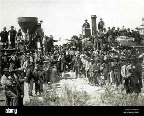 Golden Spike Ceremony, 1869 Stock Photo - Alamy