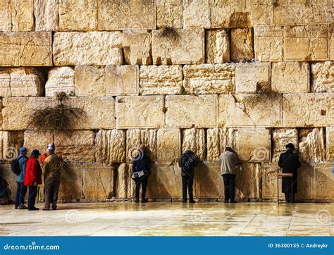 Die Klagemauer in Jerusalem, Israel in Der Nacht Redaktionelles Bild - Bild von orthodox ...