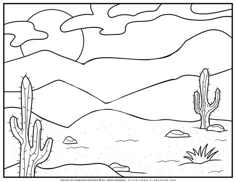 Desert Coloring Page | Planerium