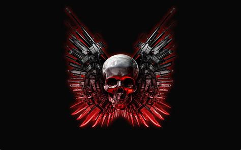 HD wallpaper: Expendables logo, weapons, skull, The Expendables, futuristic | Wallpaper Flare