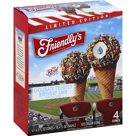 Friendlys Ice Cream Cone, Sundae Cone, Chocolate Frosted Birthday Cake | Shop | D'Agostino