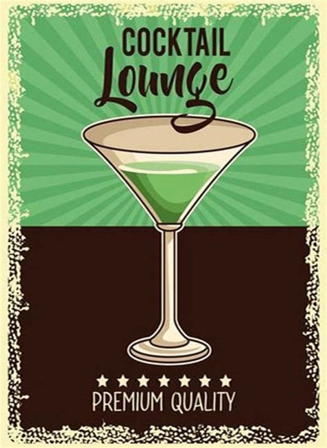 Vintage Cocktail Lounge Metal Drink Sign Drink Sign Vintage - Etsy UK