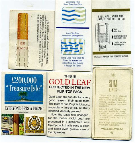 Inserts in mid 1960s cigarette brands. | Sludge G | Flickr