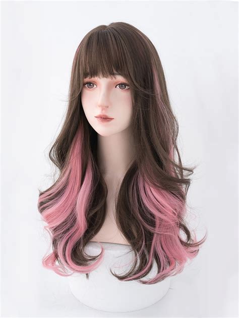 Extensión del pelo con clip largo rizado sintético | Moda de Mujer | Hair color pink, Pink hair ...