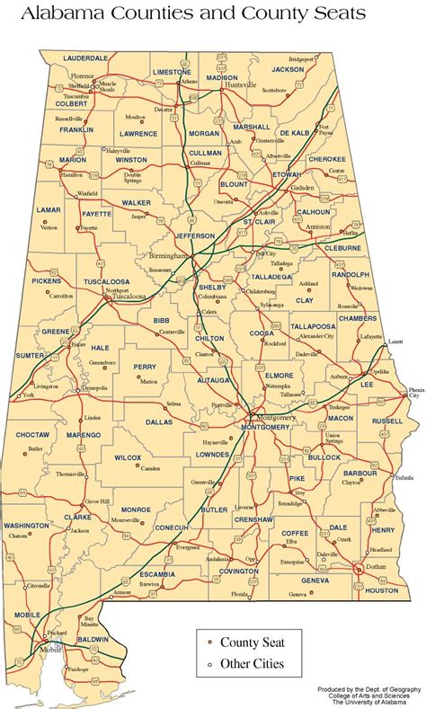 State Maps Interactive Alabama