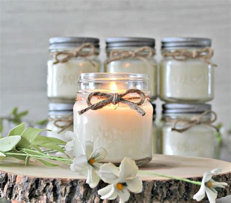 Set of 6 8 oz Soy Mason Jar candles / Soy Candles / | Etsy