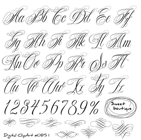 Handwritten alphabet Calligraphy Alphabet clip art