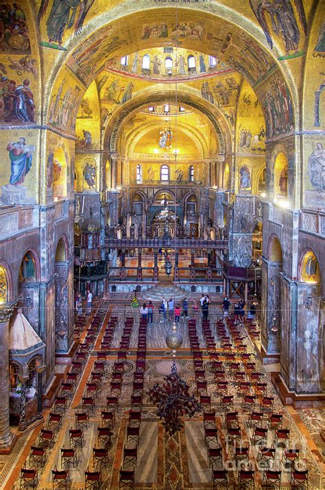 interior of basilica at San Marco in Venice, Italy Photograph by Jan ...