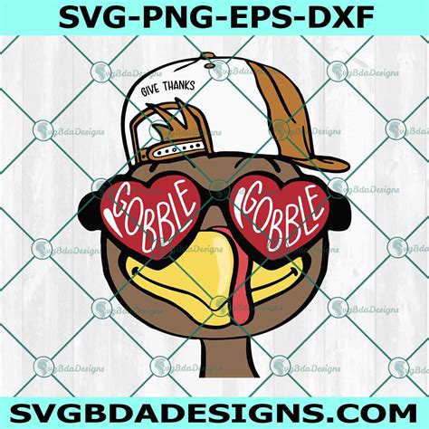 Boy Turkey Gobble Gobble Svg, Turkey Thanksgiving SVG