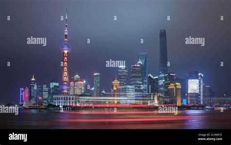 Night scenery of the Bund skyline in Shanghai, China Stock Photo - Alamy