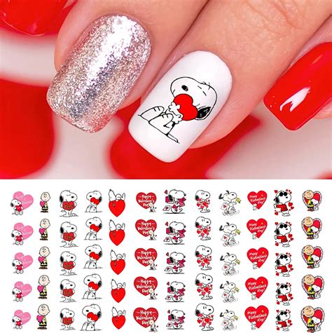 Snoopy Charlie Brown Valentines Day - Nail Decals - Moon Sugar Decals